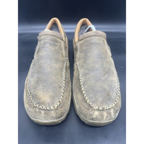 Twisted X MDMS002 Mens Original Slip-On Leather Driving Mocs Bomber Size US 10.5 - Picture 3 of 7